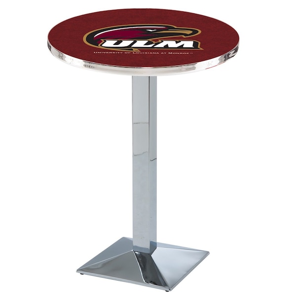 42" Chrome Louisiana-Monroe Pub Table